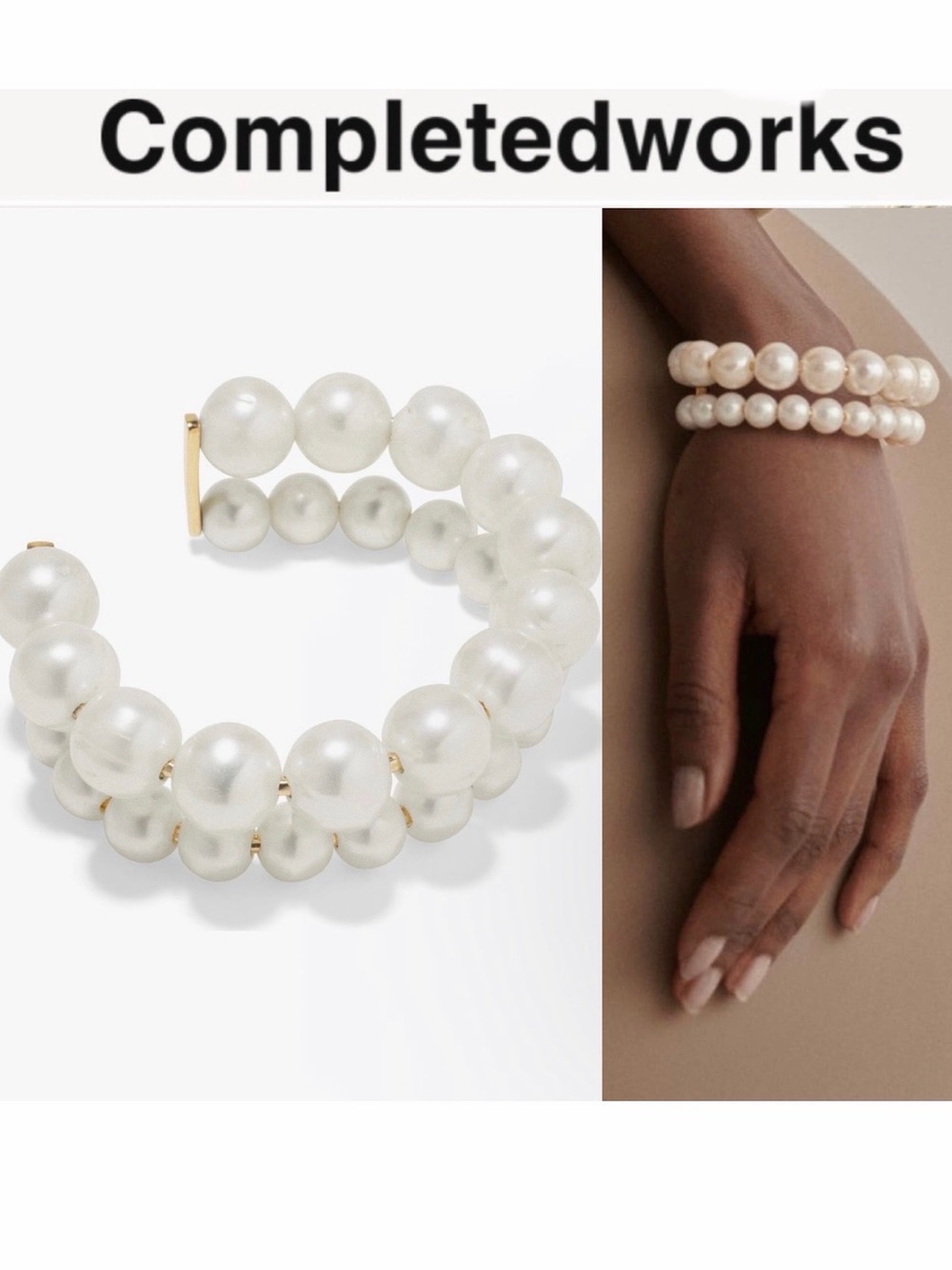 COMPLETEDWORKS Freshwater Pearl
Double Bracelet White Double-Row Bracelet $275
